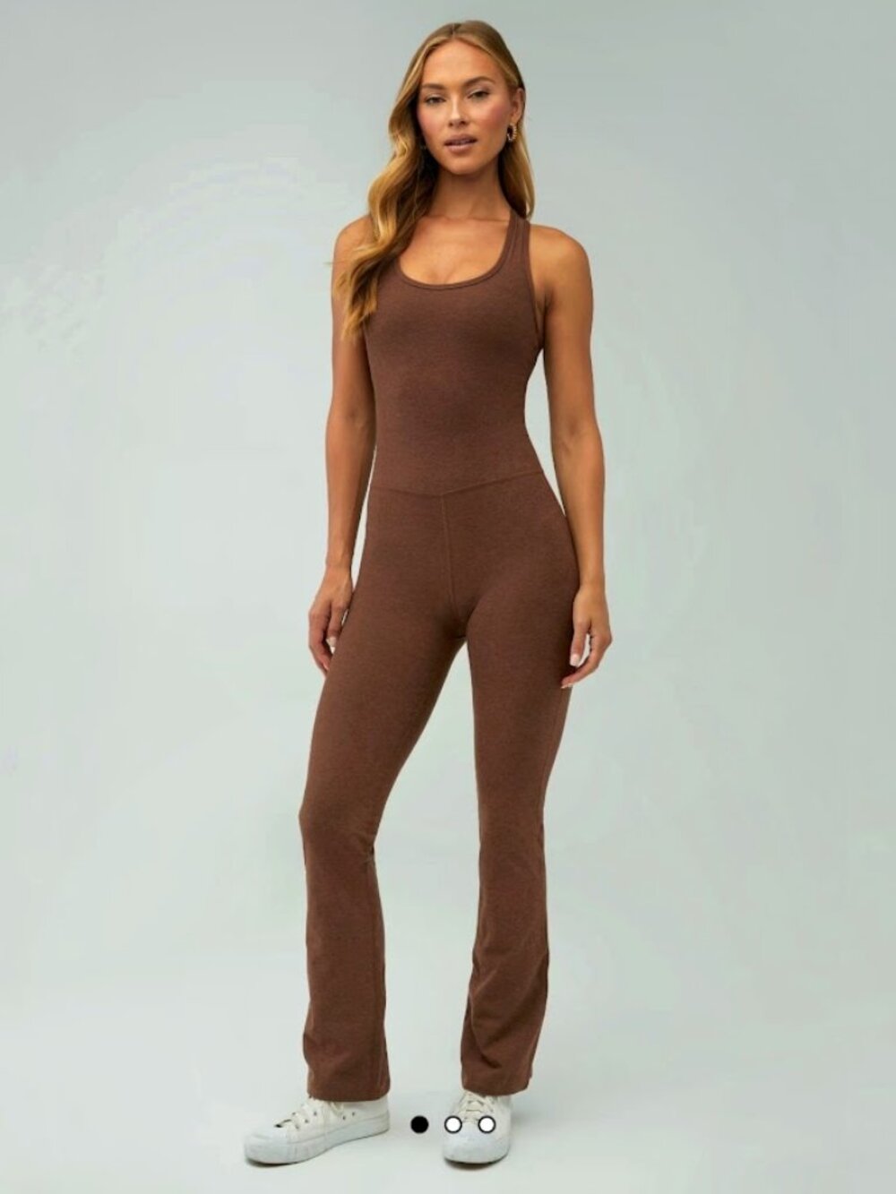 NWT Beyond Yoga Spacedye All Around Jumpsuit Bold Mocha Heather L